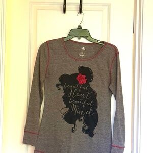 Disney Belle long sleeve grey top - Medium